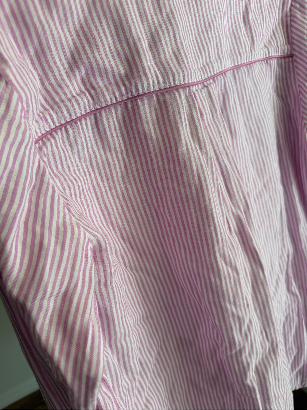 UGG Pink White Striped Pajama Set Button Down Short Sleeve Sleepwear NWT Size L - Picture 10 of 12